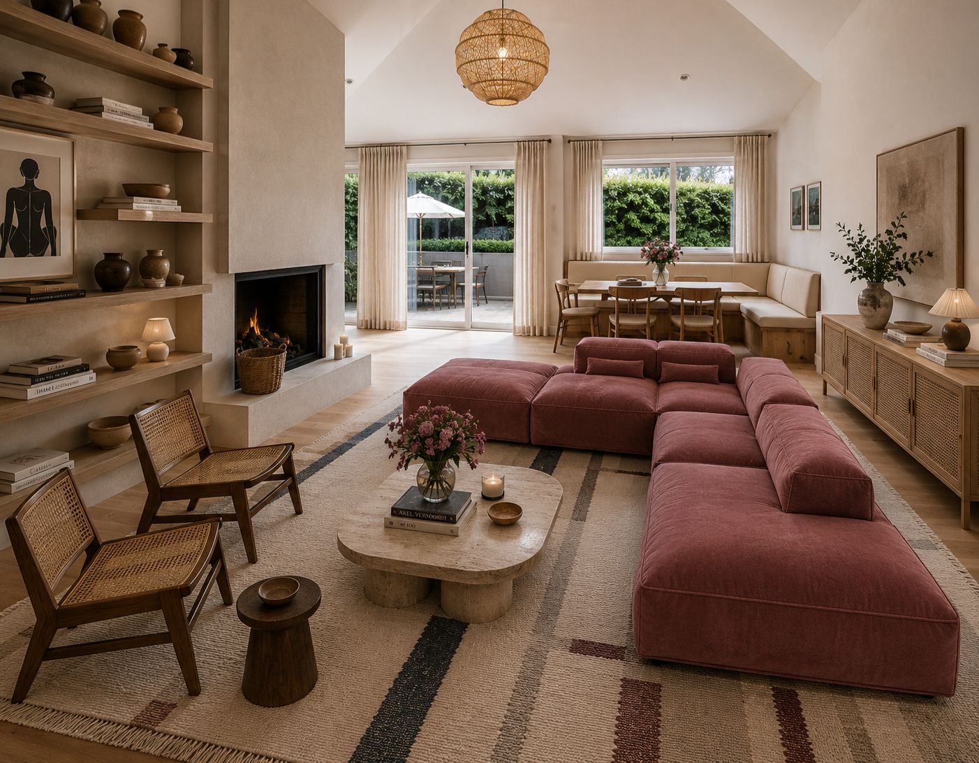 Hamptons House — Rendering — shelving and reading chairs