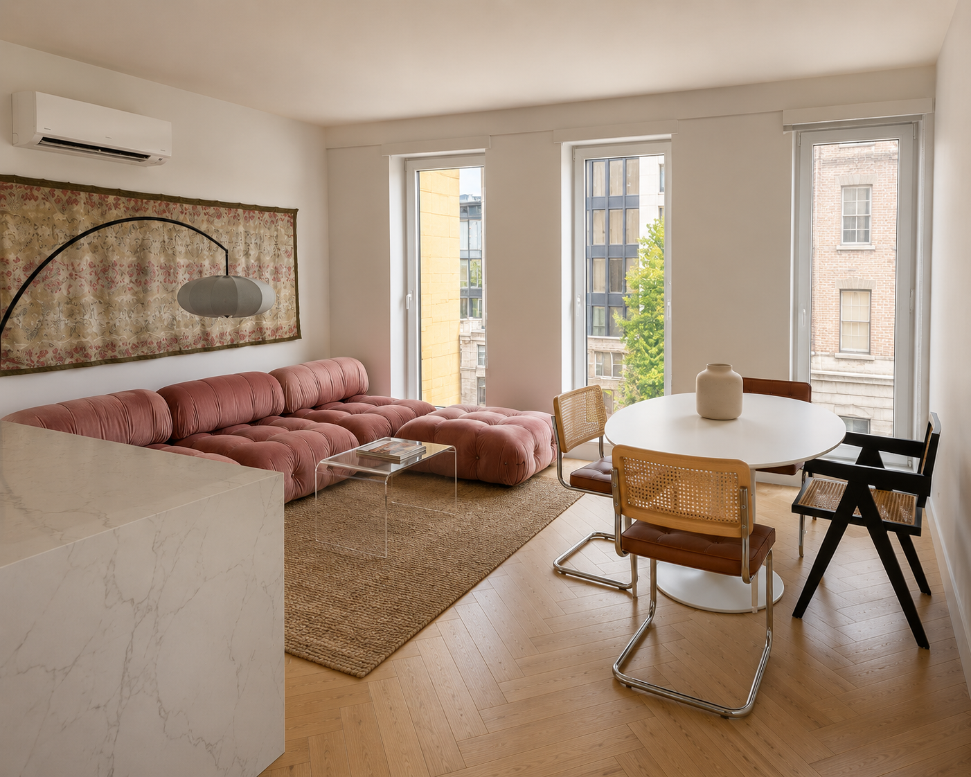 Gramercy Flat — Velvet Sectional